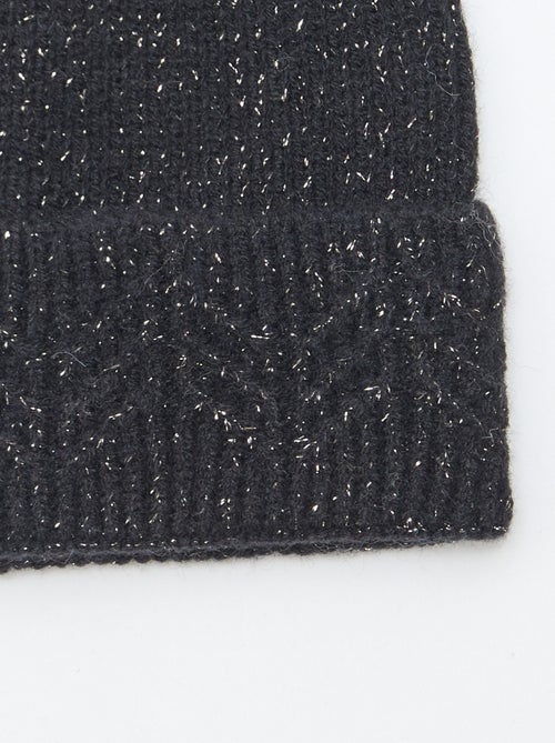 Bonnet côtelé brillant - Kiabi