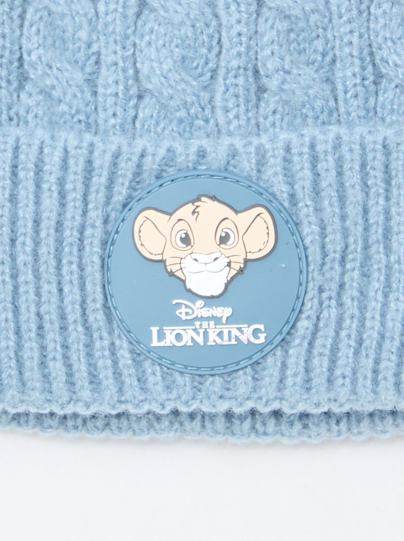 Bonnet côtelé et torsadé 'Simba' 'Disney' Bleu - Kiabi