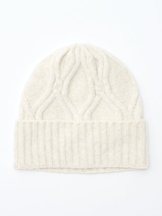 Bonnet côtelé et torsadé uni