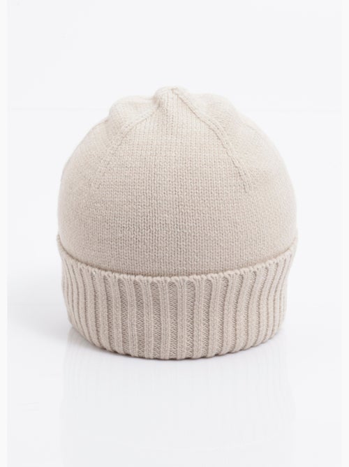 Bonnet cotelé, maille douce avec laine - AFIBEL - Kiabi