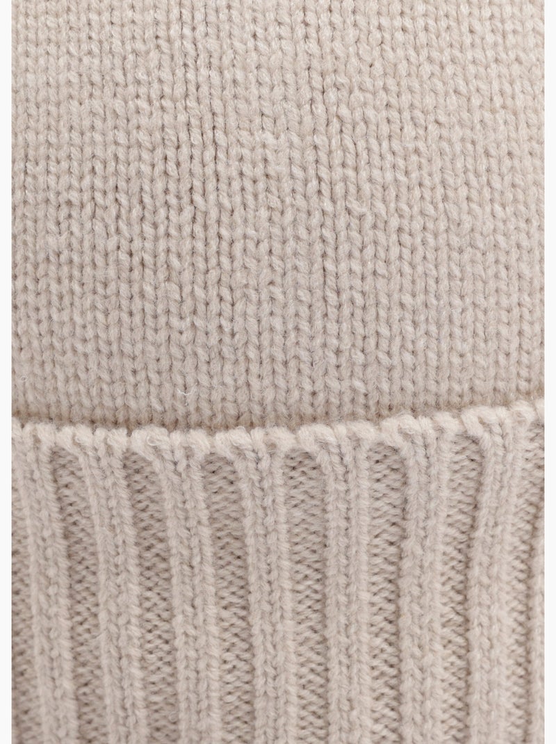 Bonnet cotelé, maille douce avec laine - AFIBEL Beige - Kiabi