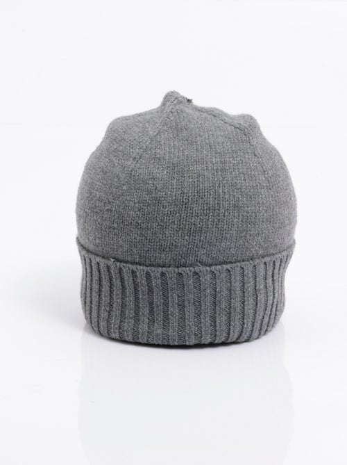 Bonnet cotelé, maille douce avec laine - AFIBEL - Kiabi