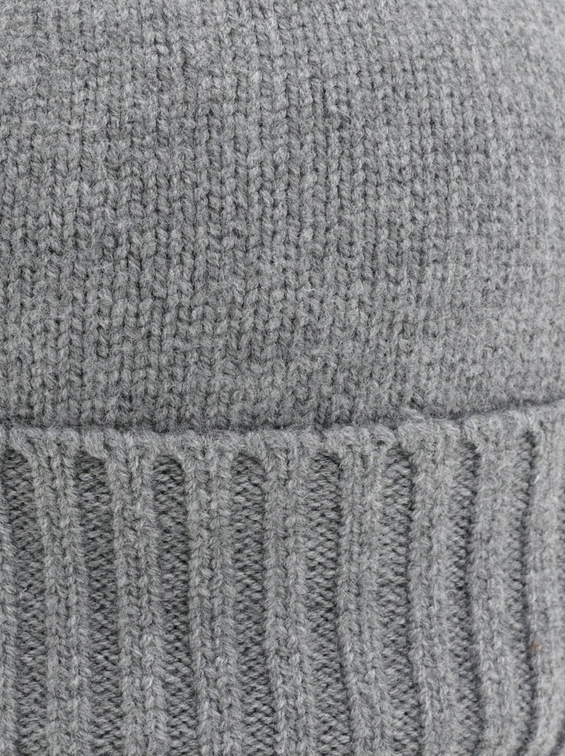 Bonnet cotelé, maille douce avec laine - AFIBEL Gris - Kiabi