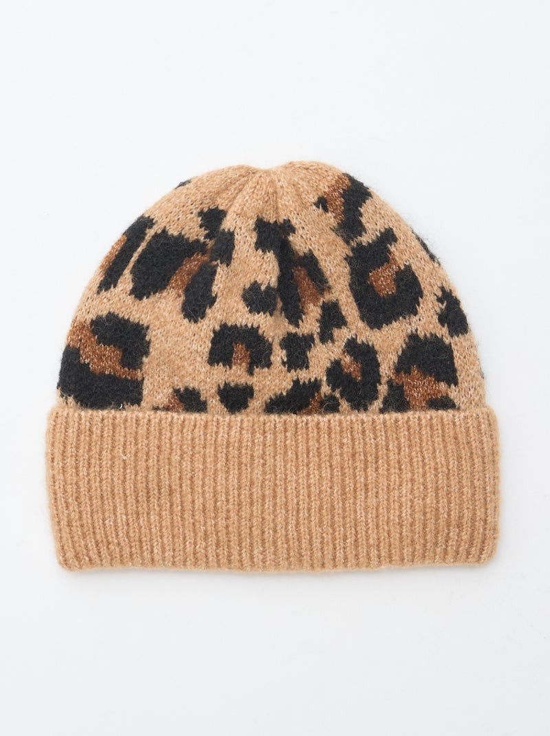 Bonnet côtelé Marron - Kiabi