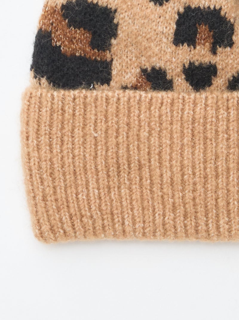 Bonnet côtelé Marron - Kiabi