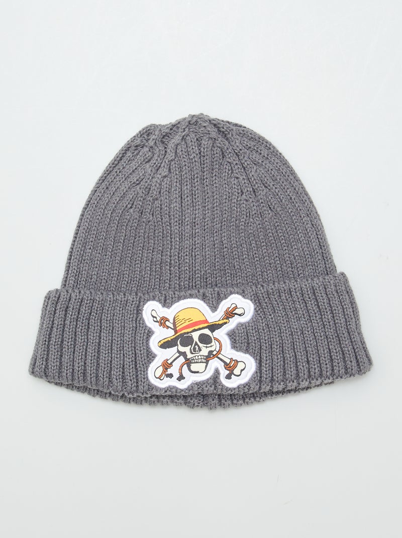 Bonnet côtelé 'One piece' Gris foncé - Kiabi