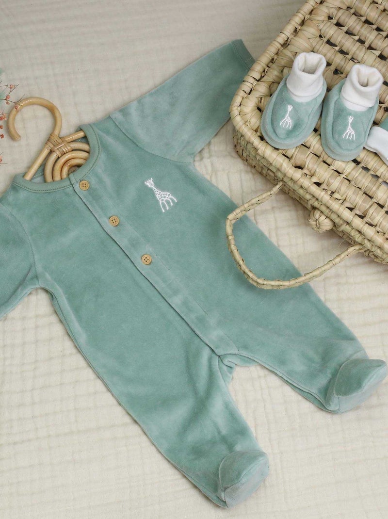 Bonnet De Naissance Brodé Vert olive - Kiabi