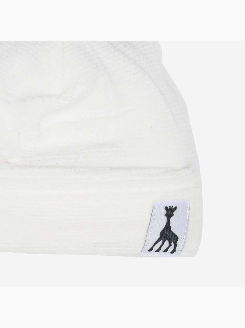 Bonnet De Naissance Coton Bio Blanc - Kiabi