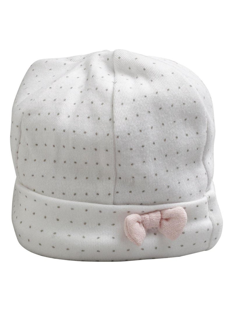 Bonnet de naissance en coton - SAUTHON Blanc - Kiabi