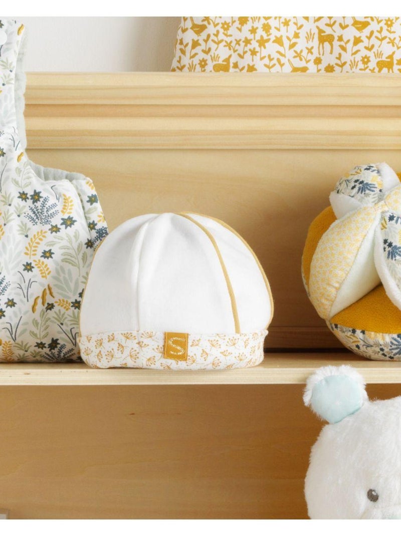 Bonnet de naissance en coton - SAUTHON Blanc Jaune - Kiabi