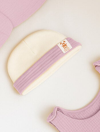 Bonnet de Naissance en Coton Bio