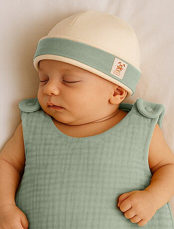 Bonnet de Naissance en Coton Bio