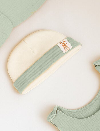 Bonnet de Naissance en Coton Bio