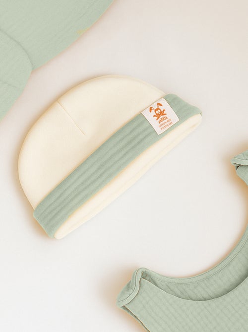 Bonnet de Naissance en Coton Bio - Kiabi