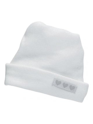 Bonnet de naissance en coton blanc