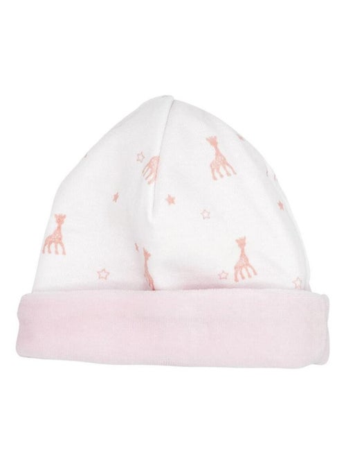 Bonnet de naissance rose Sophie la girafe (0-1 mois) - Kiabi