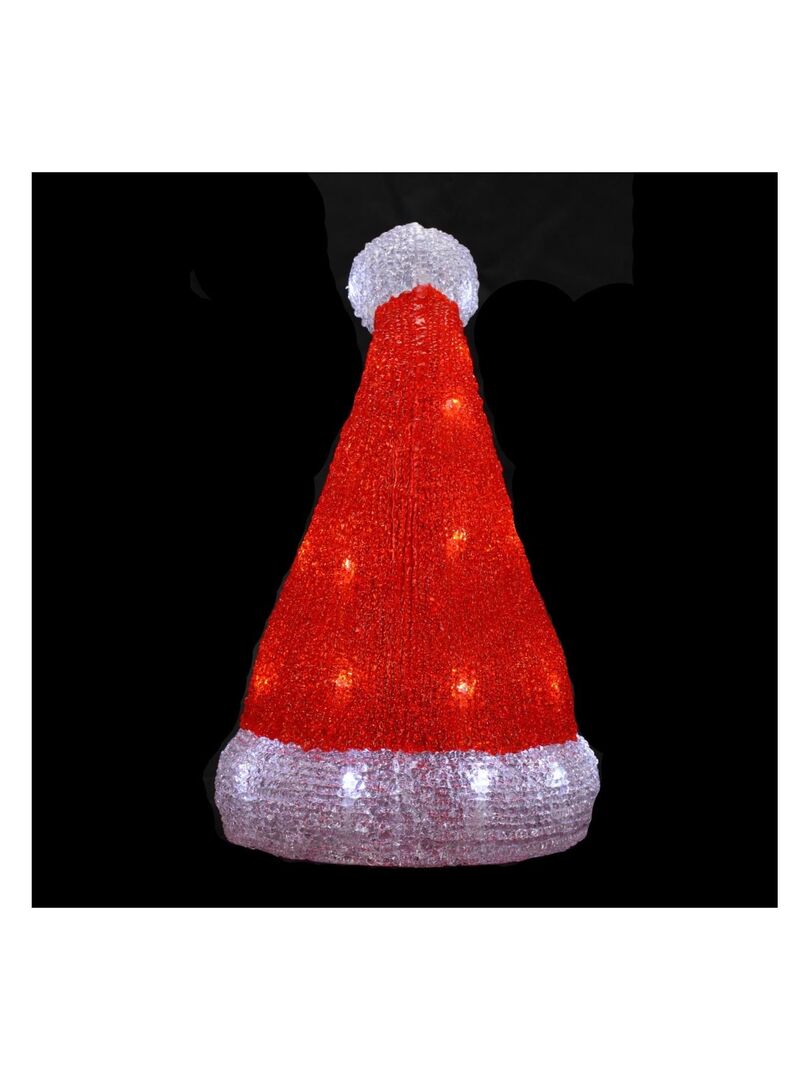 Bonnet lumineux 'Noël' - anthracite/rouge - Kiabi - 8.00€