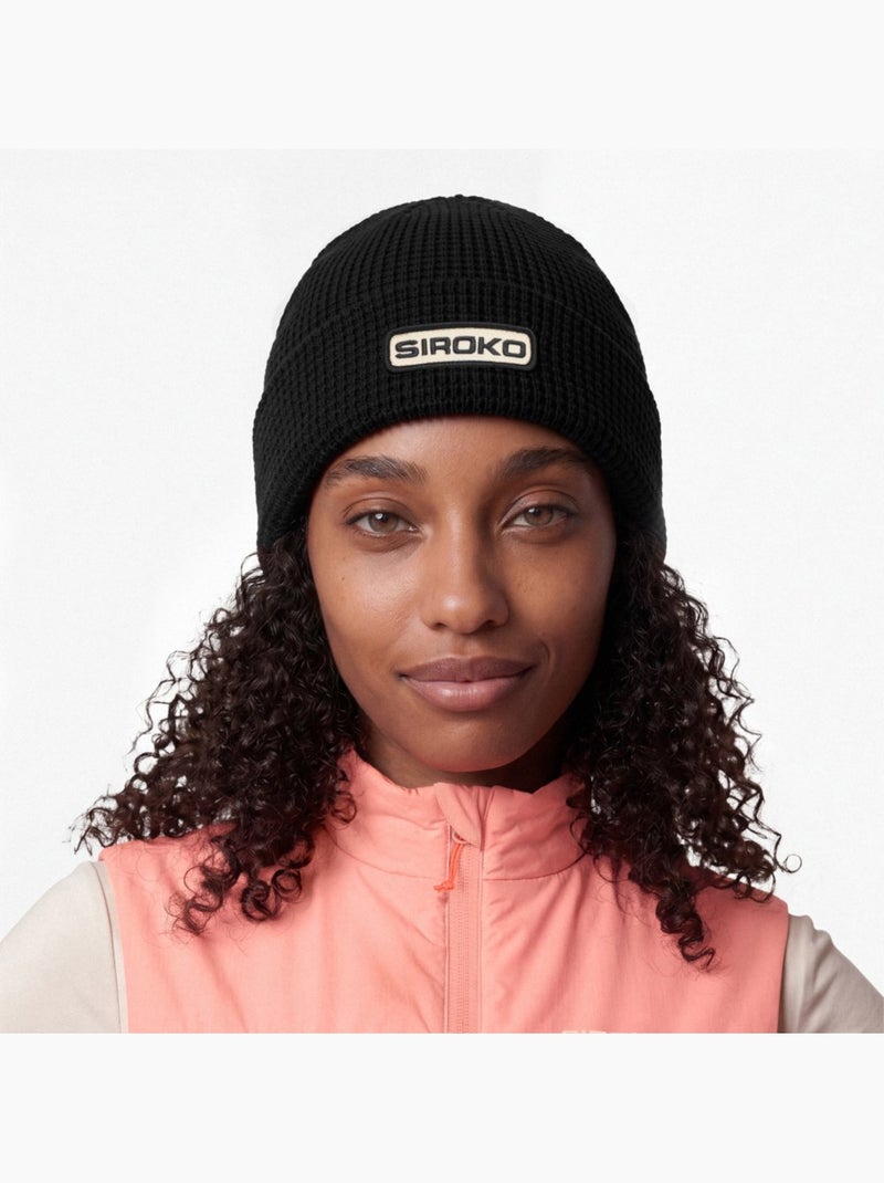 Bonnet de randonnée en maille gaufrée homme et femme sequoia Noir - Kiabi