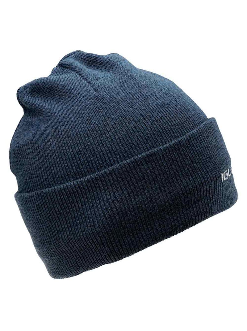 Bonnet d'hiver motif/style côtelé lea - iguana Bleu marine - Kiabi