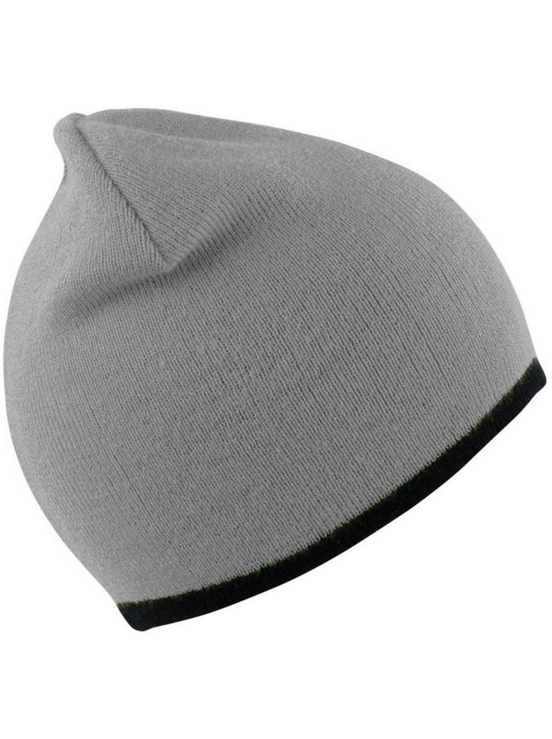Bonnet d'hiver unisexe réversible fashion fit - result Gris moyen - Kiabi