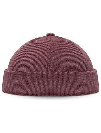 Bonnet docker en velours côtelé homme et femme cord docker burgundy