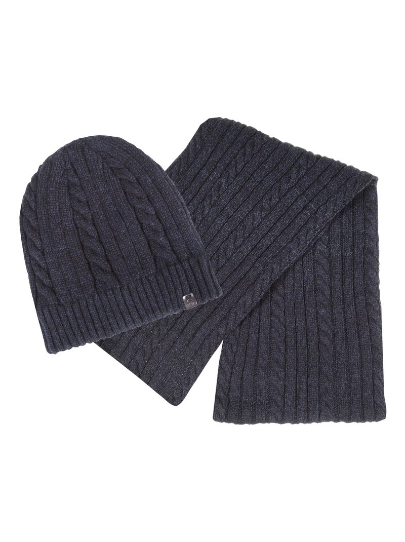 Bonnet doublé polaire homme Isotoner Bleu marine - Kiabi