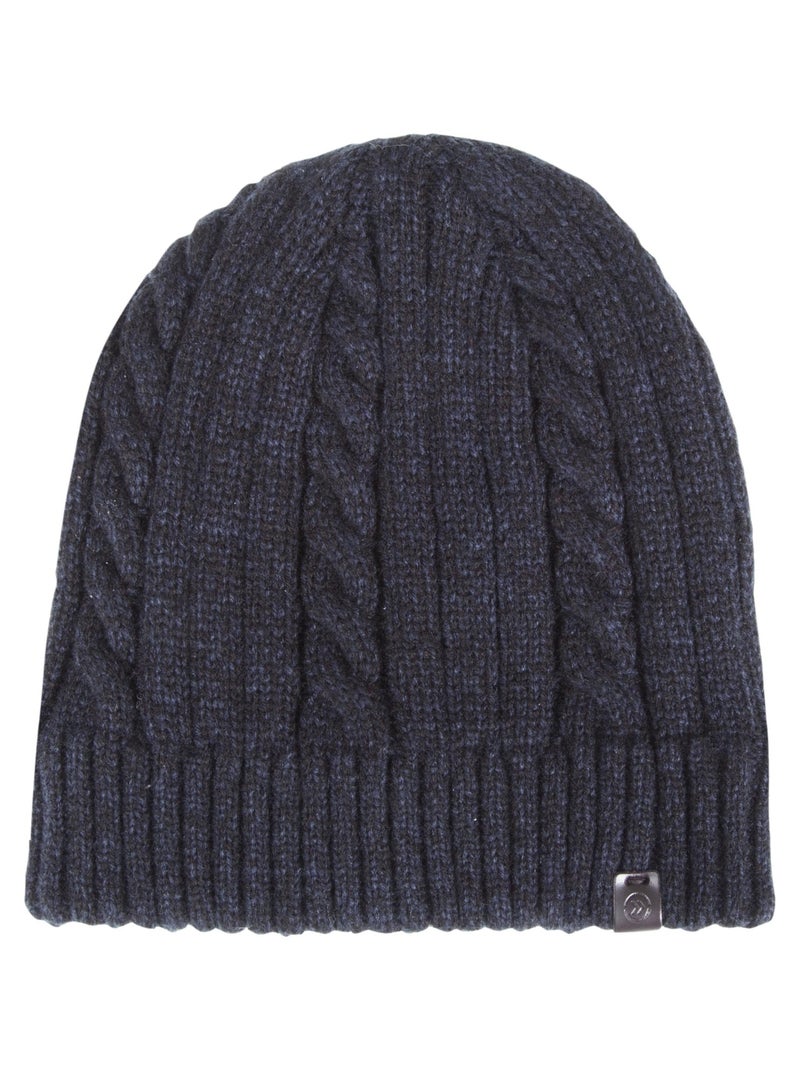 Bonnet doublé polaire homme Isotoner Bleu marine - Kiabi