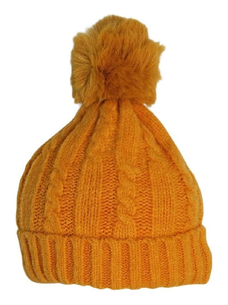 Bonnet doux BIENNE Jaune moutarde - Kiabi