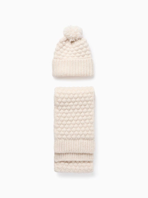 Bonnet + Écharpe Texturée - Kiabi