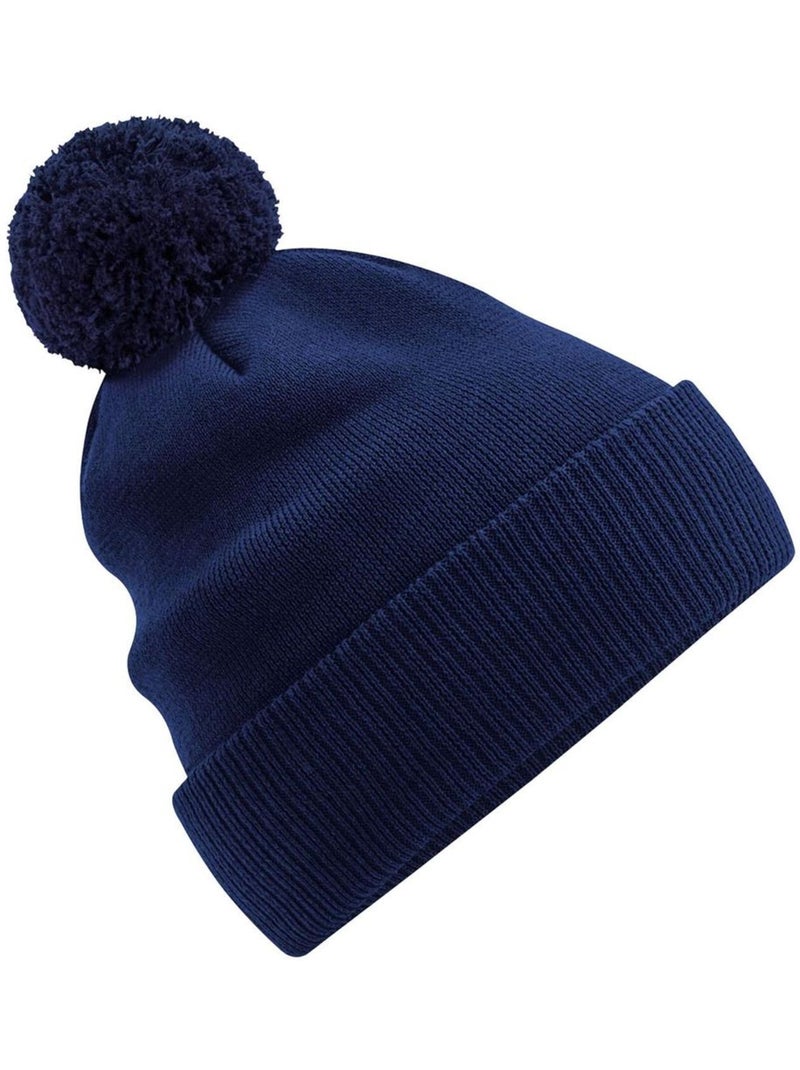 Bonnet en coton biologique snowstar - beechfield Bleu marine - Kiabi