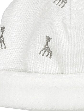 Bonnet En Coton Rose Sophie La Girafe (1-3 Mois)