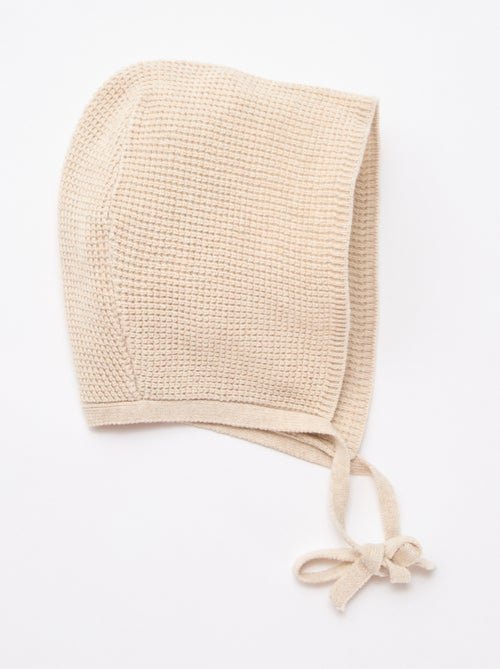 Bonnet en maille à nouer - Kiabi