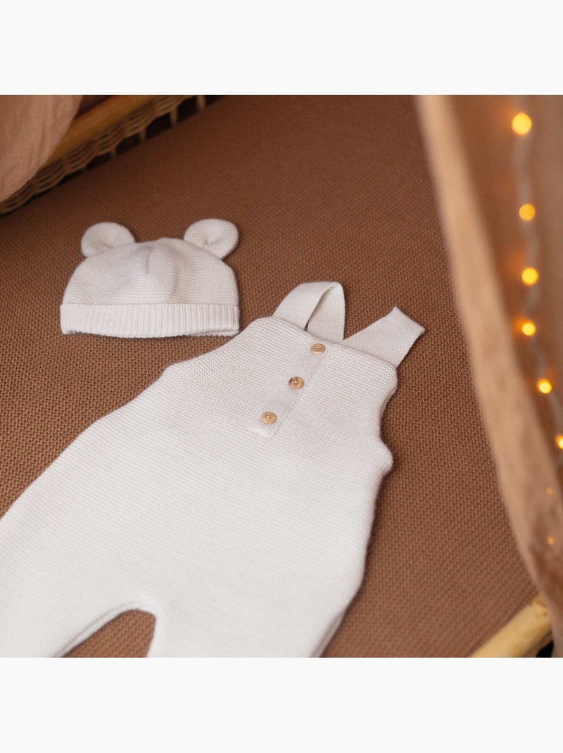 Bonnet En Maille Avec Des Petites Oreilles Beige - Kiabi