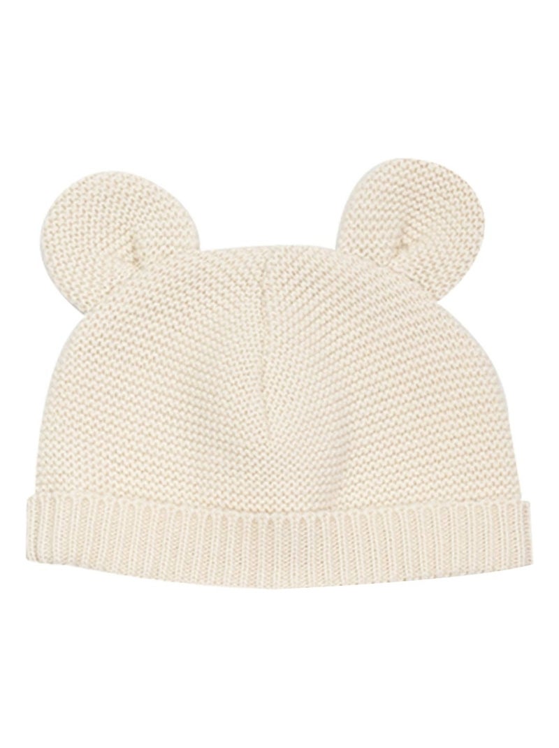 Bonnet en maille avec des petites oreilles Marron clair - Kiabi