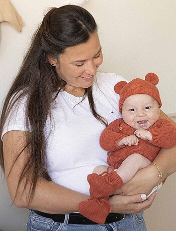 Bonnet En Maille Avec Des Petites Oreilles