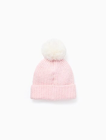 Bonnet en maille avec imprimé Stitch et pompon