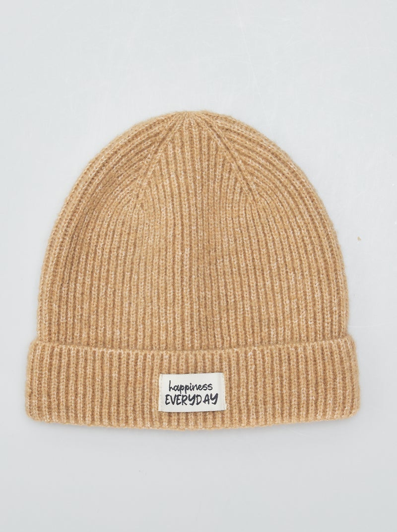 Bonnet en maille Camel - Kiabi