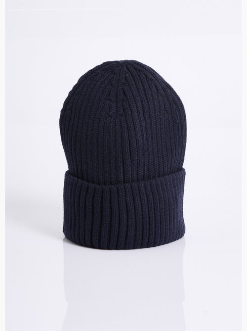 Bonnet en maille cotelée, à revers - AFIBEL - Kiabi