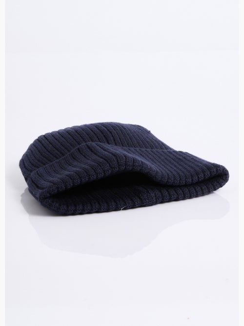 Bonnet en maille cotelée, à revers - AFIBEL - Kiabi