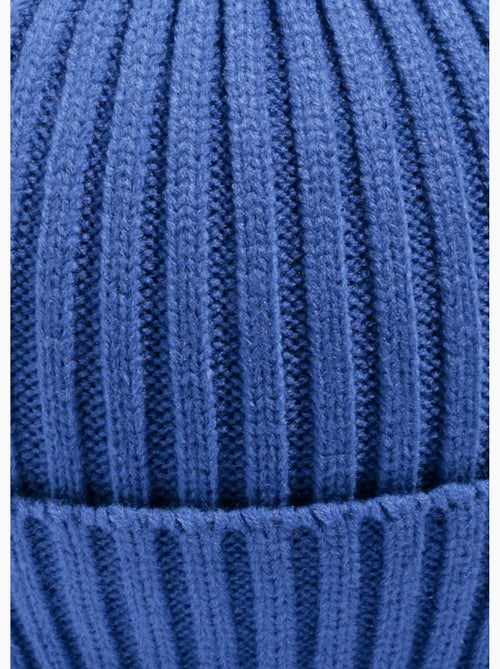 Bonnet en maille cotelée à revers - AFIBEL - Kiabi