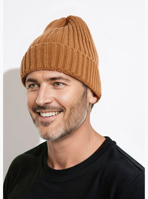 Bonnet en maille cotelée à revers - AFIBEL - Kiabi