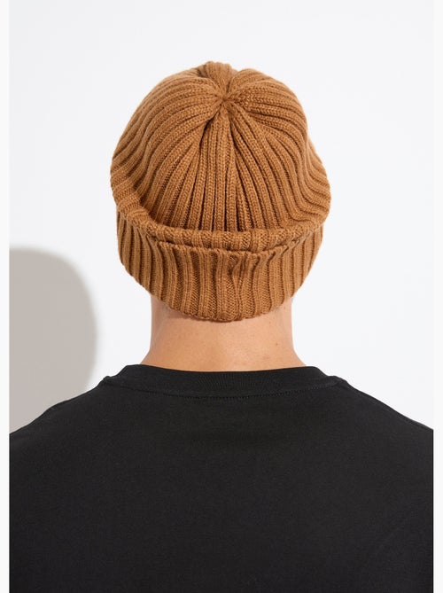 Bonnet en maille cotelée à revers - AFIBEL - Kiabi