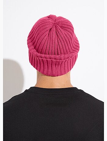 Bonnet en maille cotelée à revers - AFIBEL