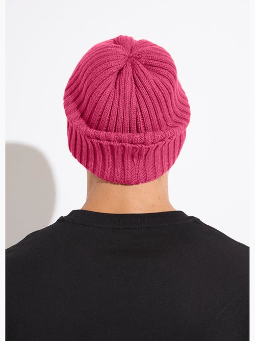 Bonnet en maille cotelée à revers - AFIBEL - Kiabi