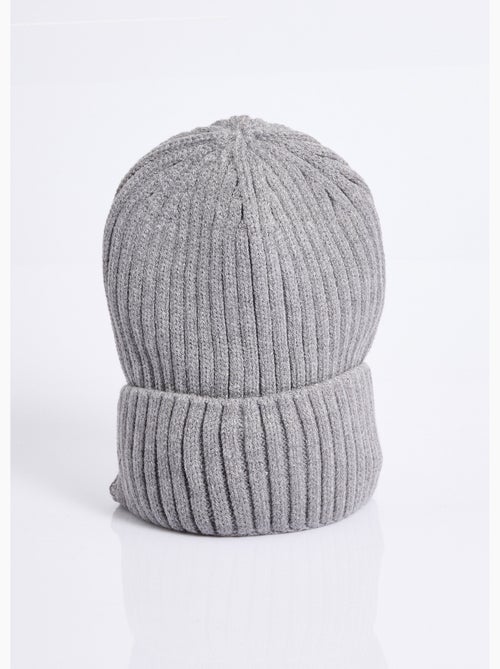 Bonnet en maille cotelée, à revers - AFIBEL - Kiabi