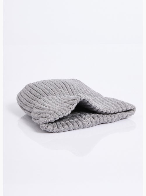 Bonnet en maille cotelée, à revers - AFIBEL - Kiabi