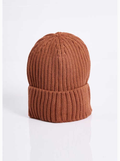 Bonnet en maille cotelée, à revers - AFIBEL - Kiabi