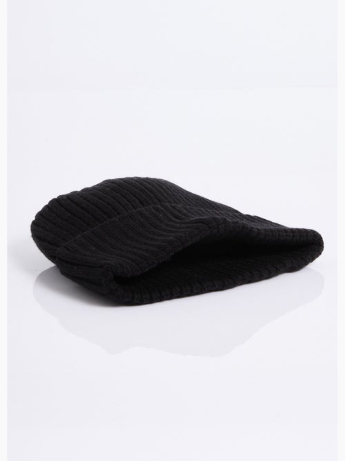 Bonnet en maille cotelée, à revers - AFIBEL - Kiabi
