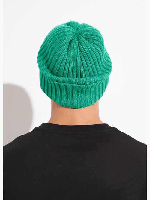 Bonnet en maille cotelée à revers - AFIBEL - Kiabi