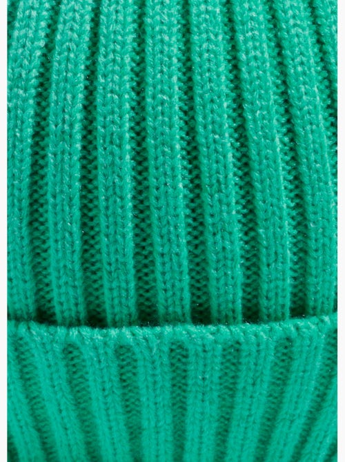 Bonnet en maille cotelée à revers - AFIBEL - Kiabi